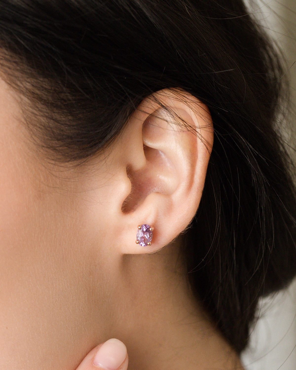 Complete Set - Amethyst Jewellery Set in 18k Rose Gold Vermeil