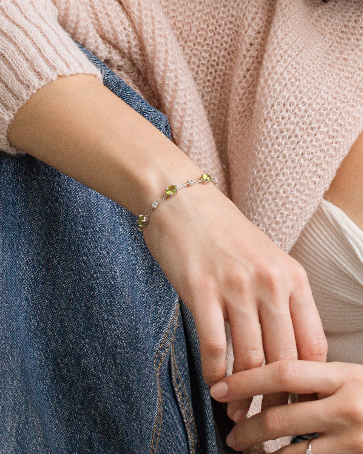 Peridot Bracelet in Sterling Silver