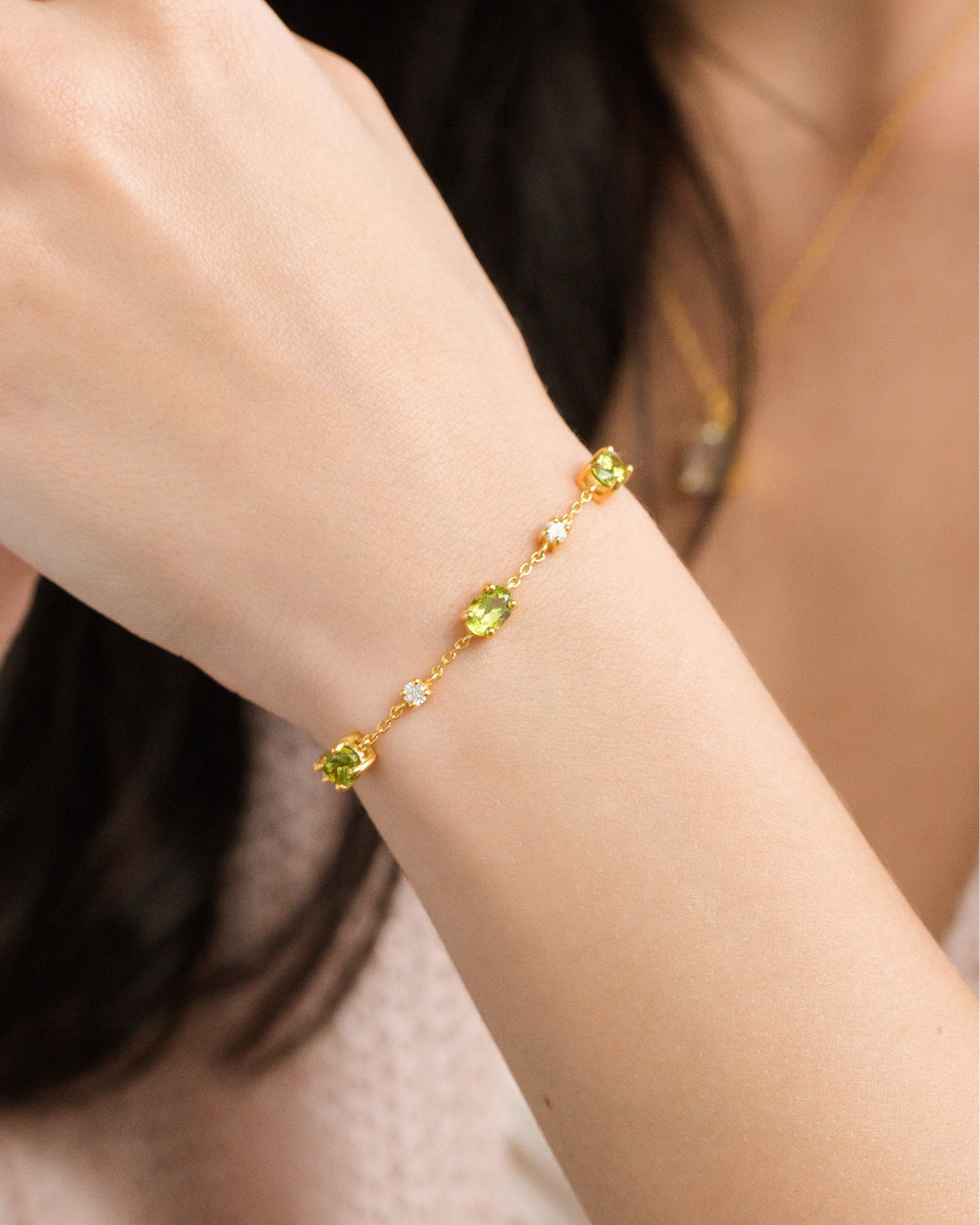 Mini Set 2 - Peridot Jewellery Set in 18k Gold Vermeil