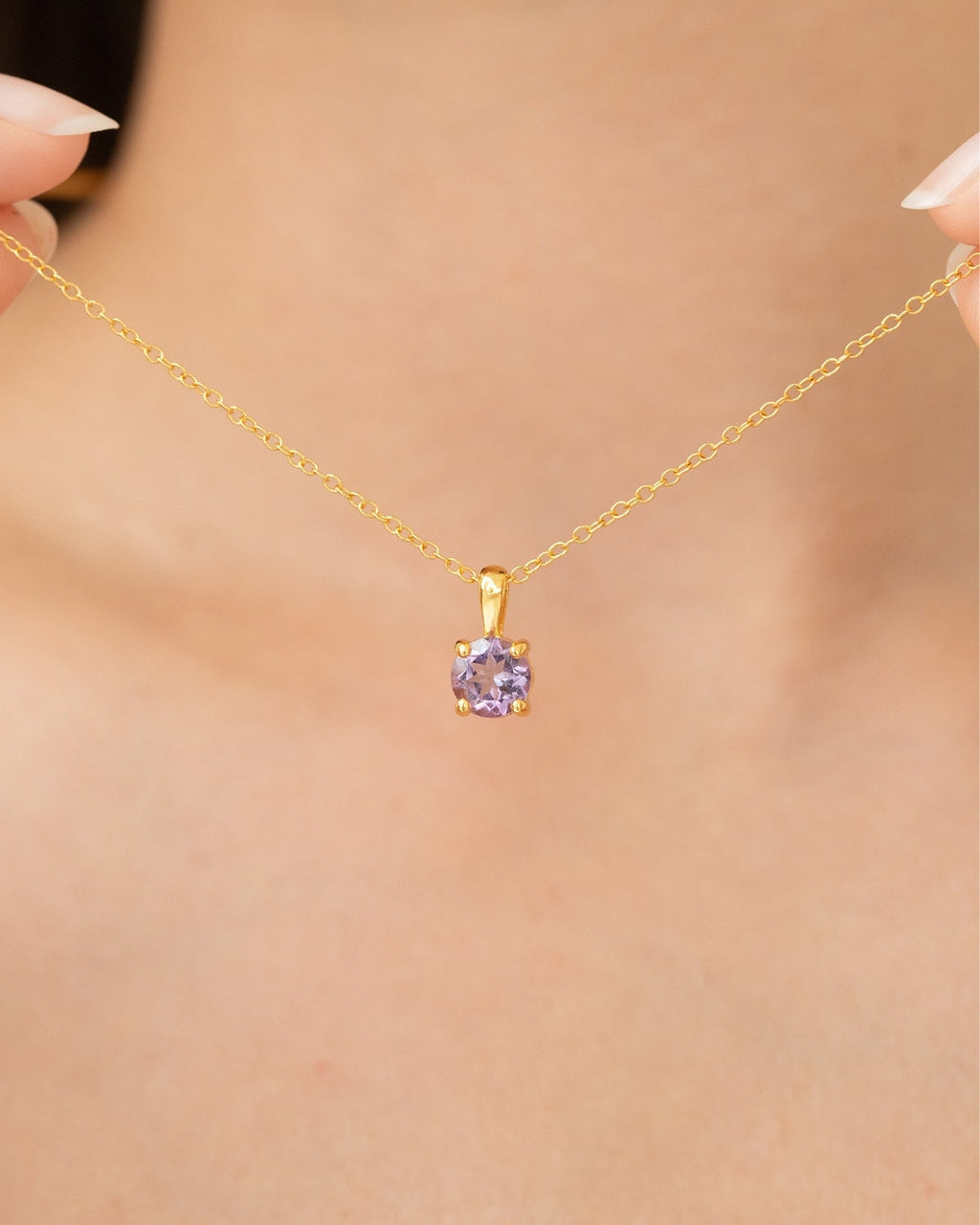 Lavender Amethyst Everyday Jewellery Gift Set in 18k Gold Vermeil