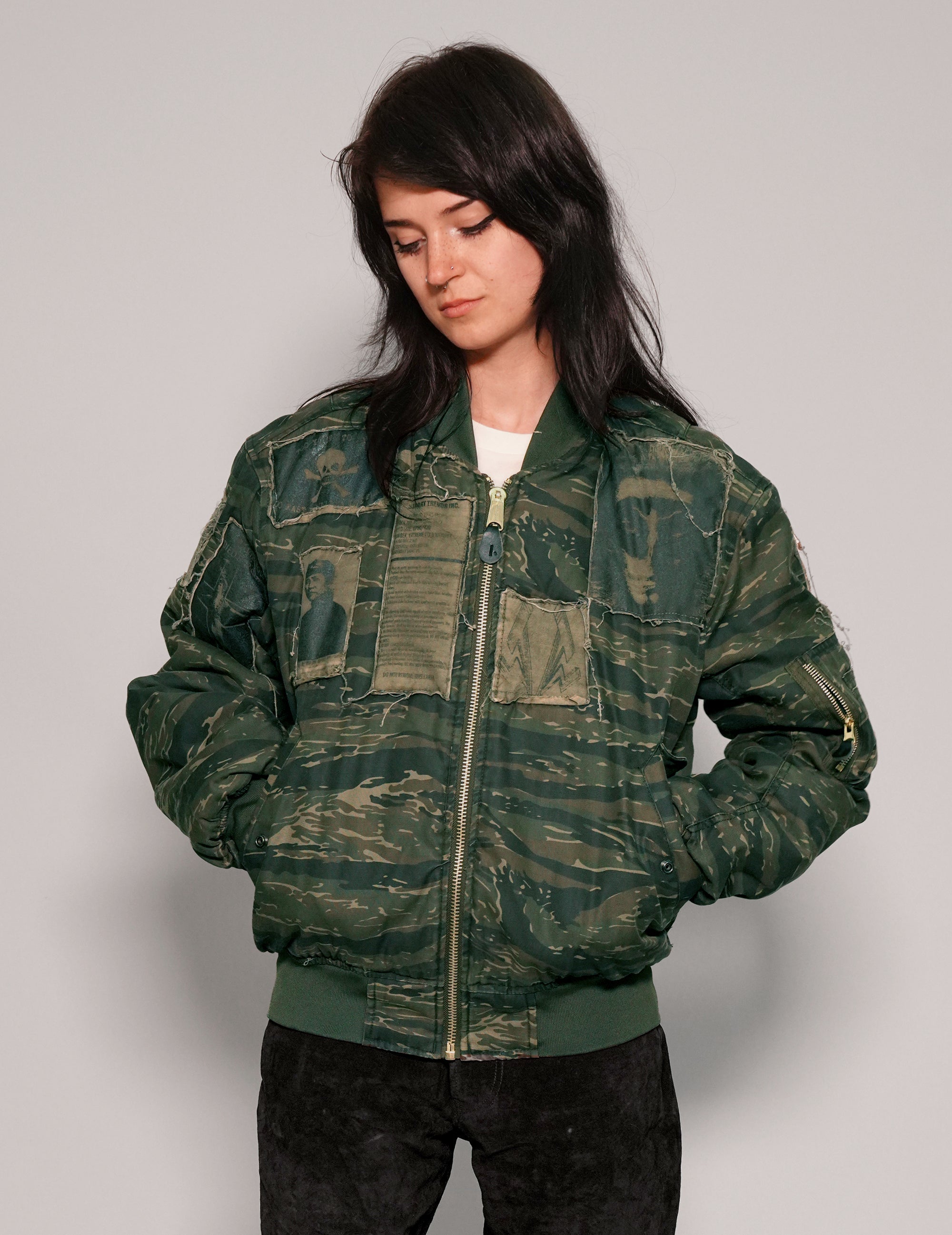 MA 1 Patched Bomber in Tiger Camo