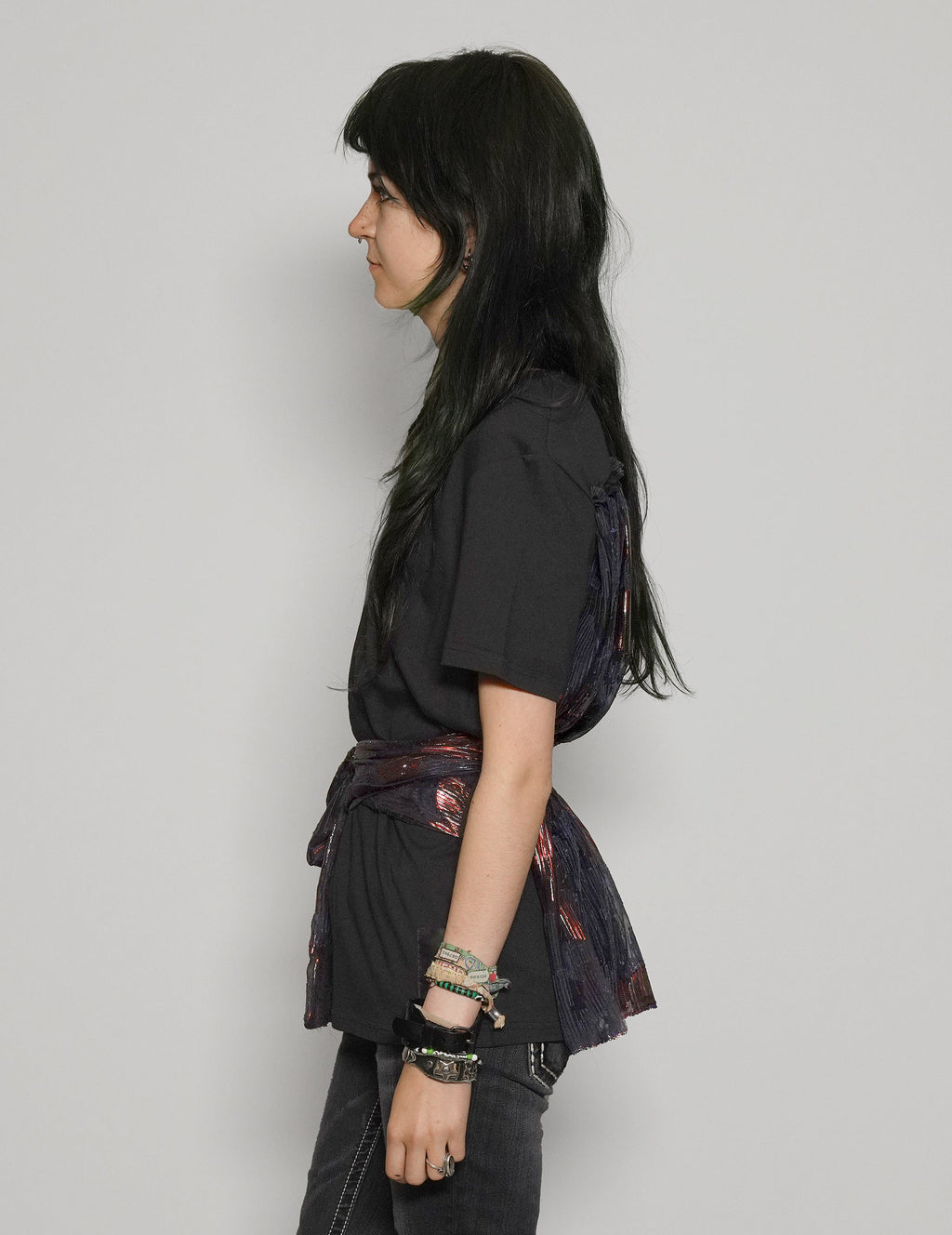 ST Lined Logo Party Back Tie-Tee - Blue & Gold