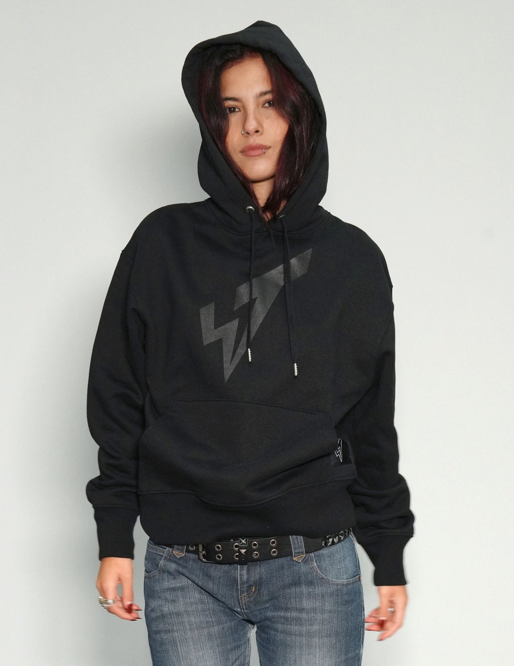 ST Hoodie in Black with Black Logo