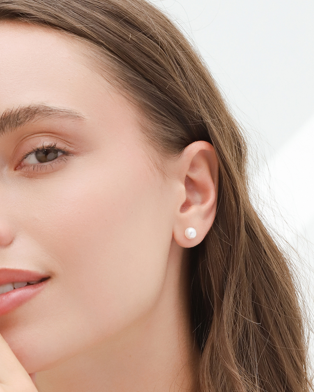 Pearl Stud Earrings in Sterling Silver