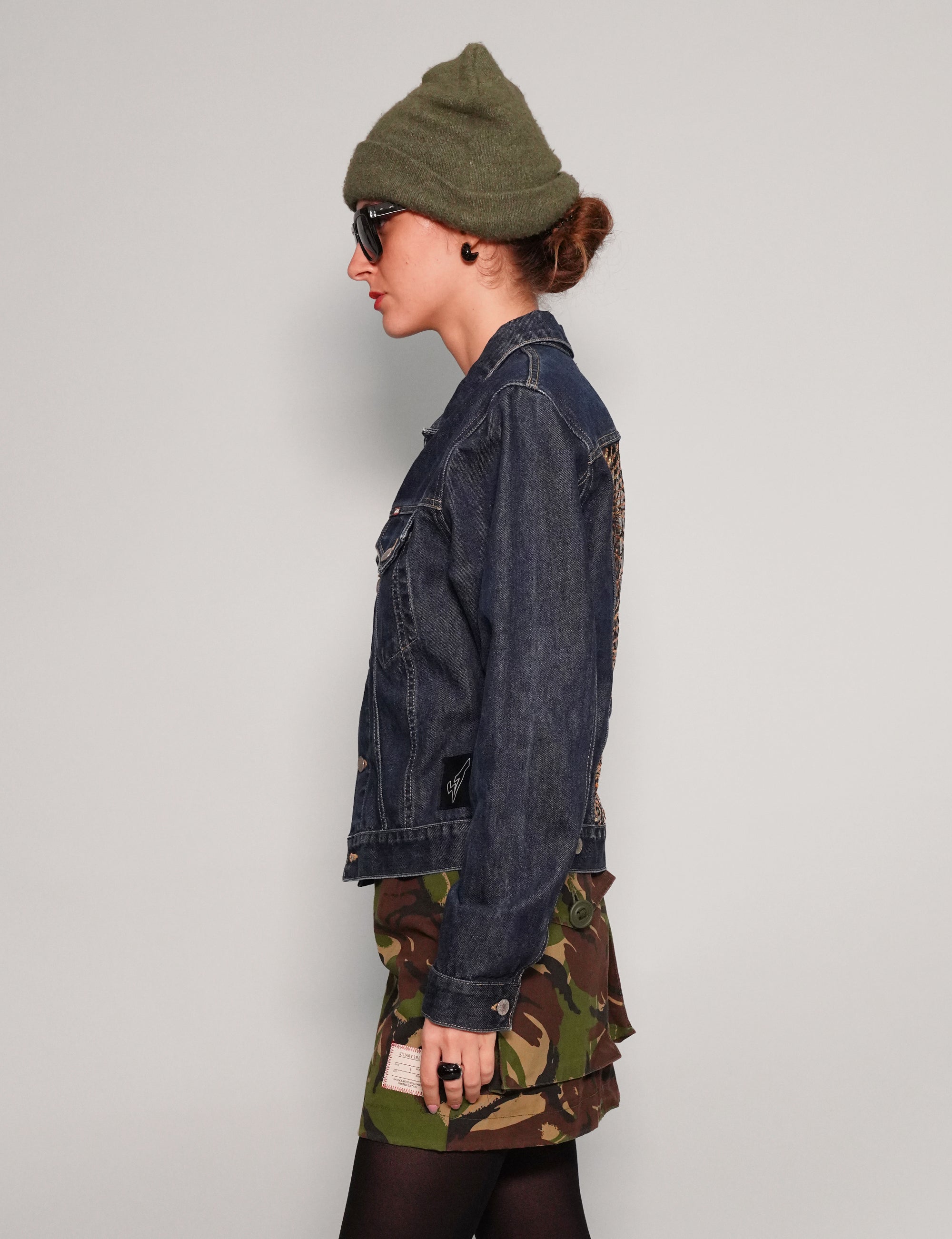 Party Back Denim Jacket in Blue