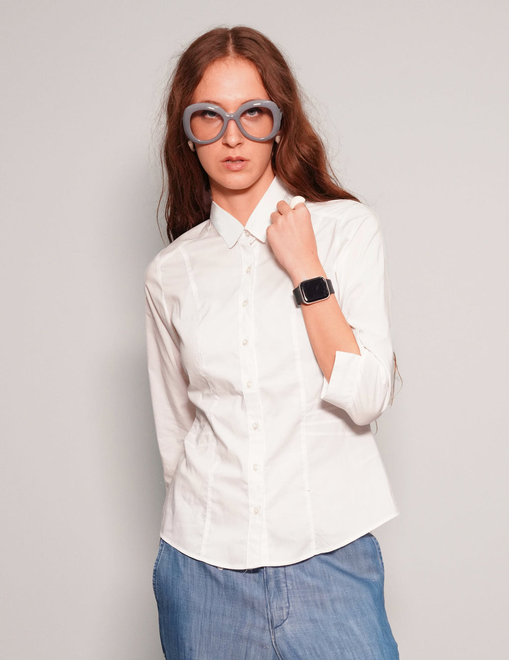 Cropped Sleeve Blouse