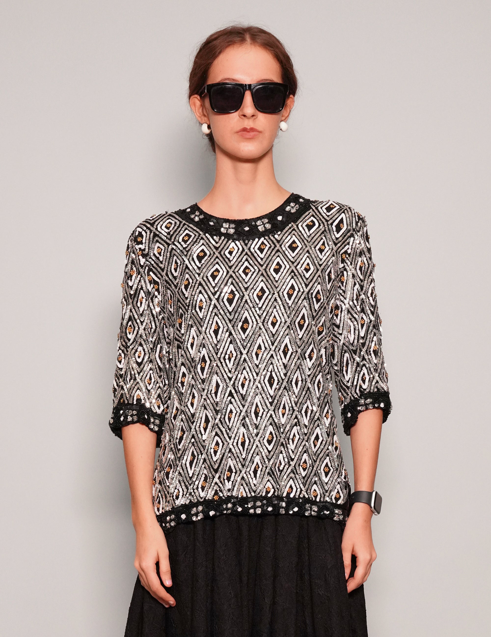 Vintage Sequinned Top
