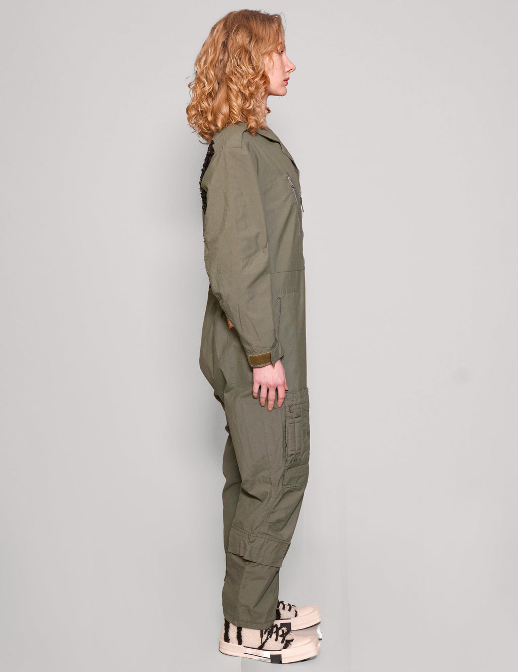Party Back Jumpsuit in Khaki
