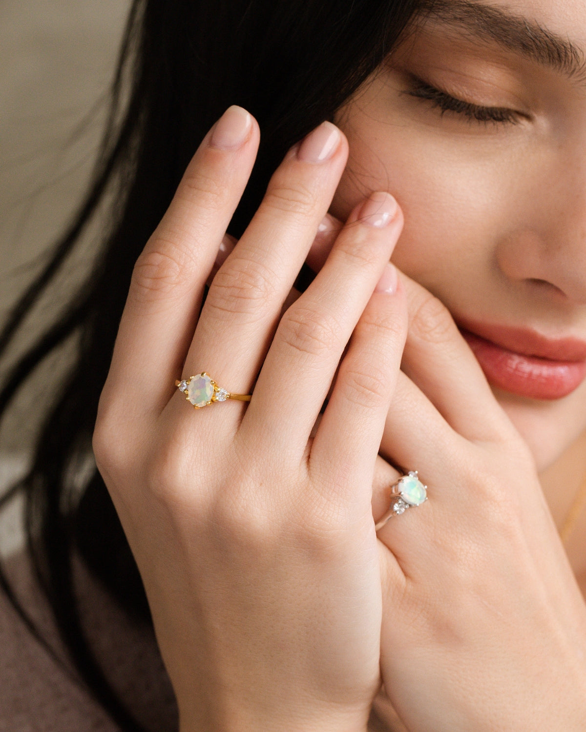 Opal Ring in 18k Gold Vermeil