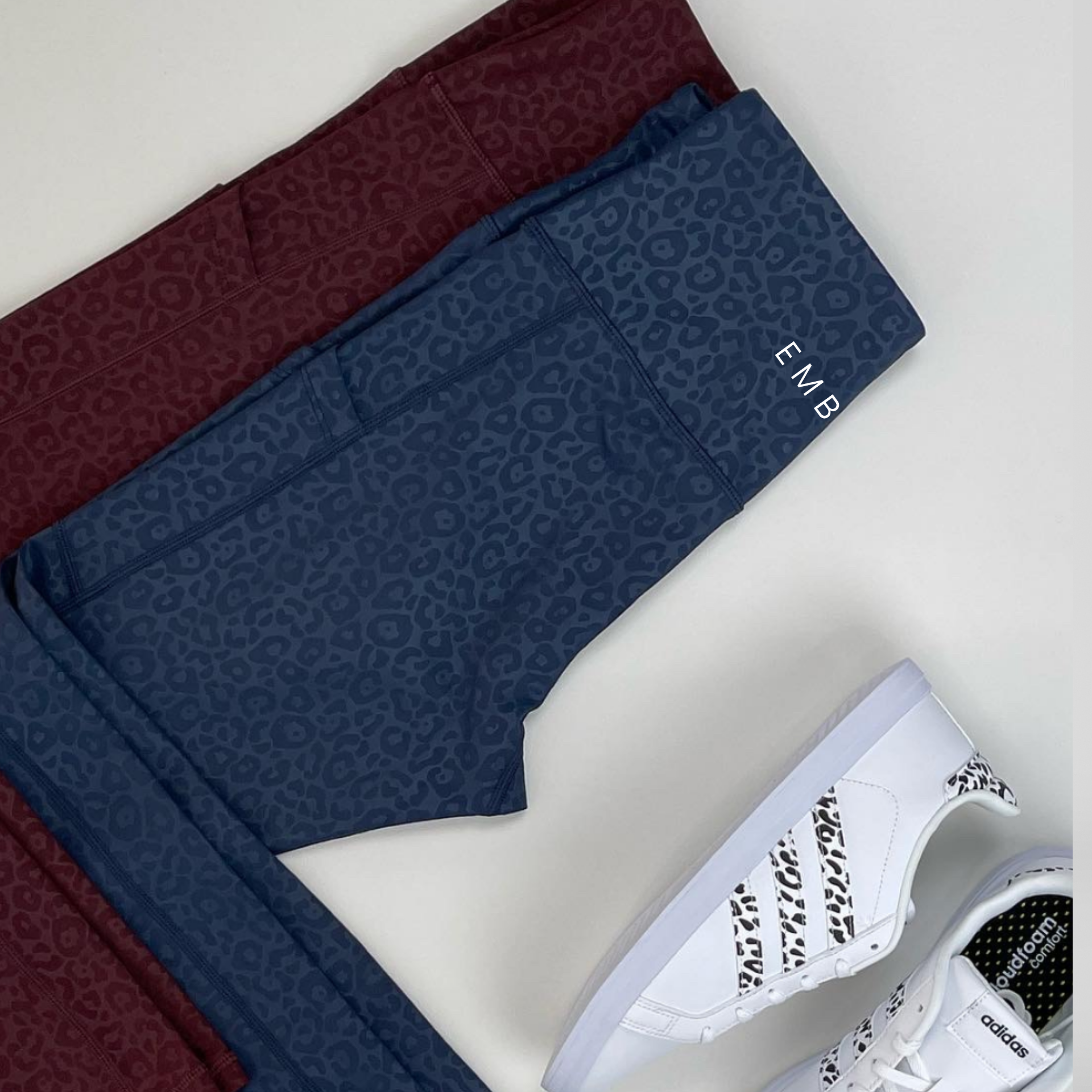 Revive Leggings | Navy Blue Leopard