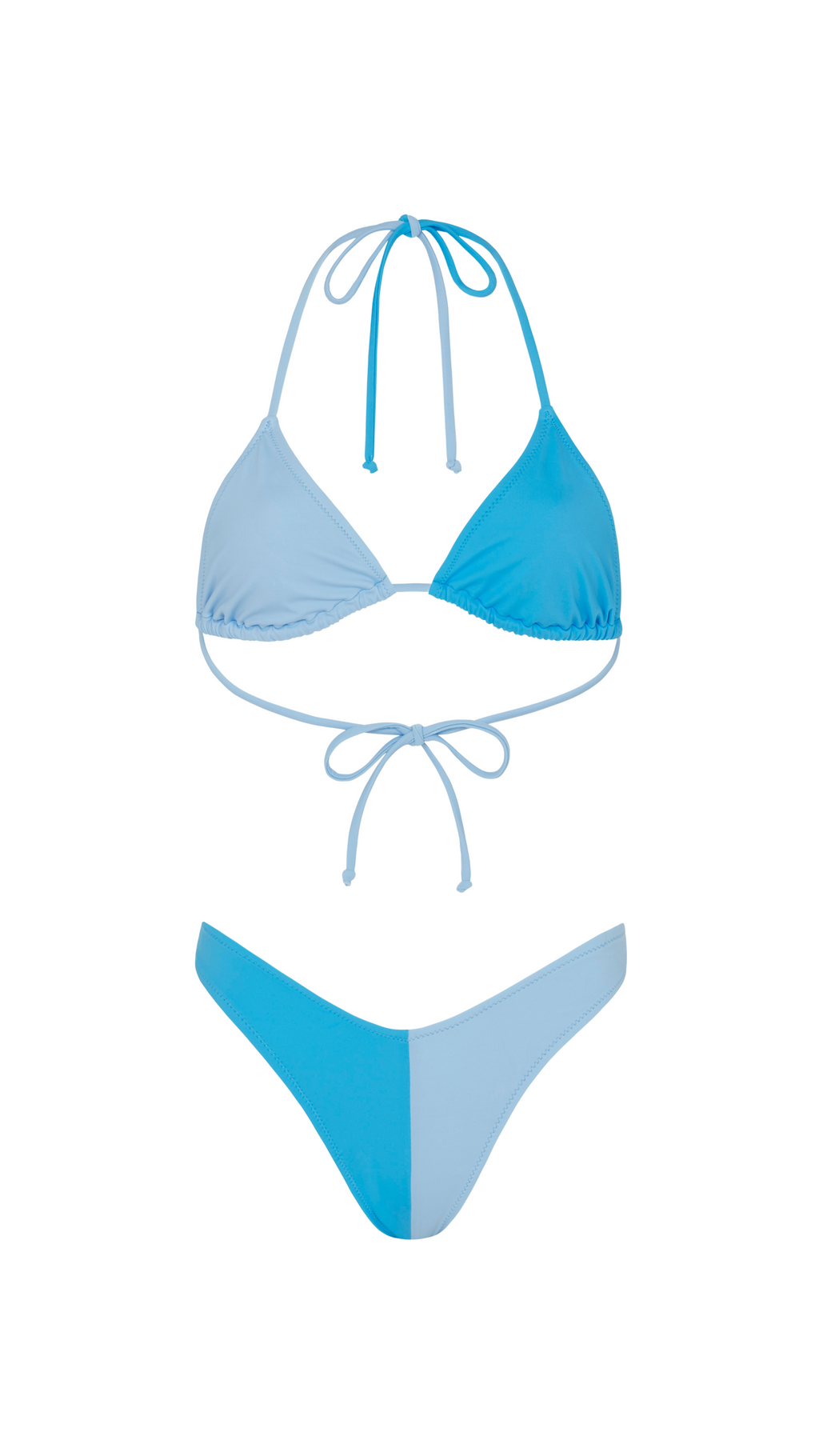 Blue ColourDuo Bikini Top