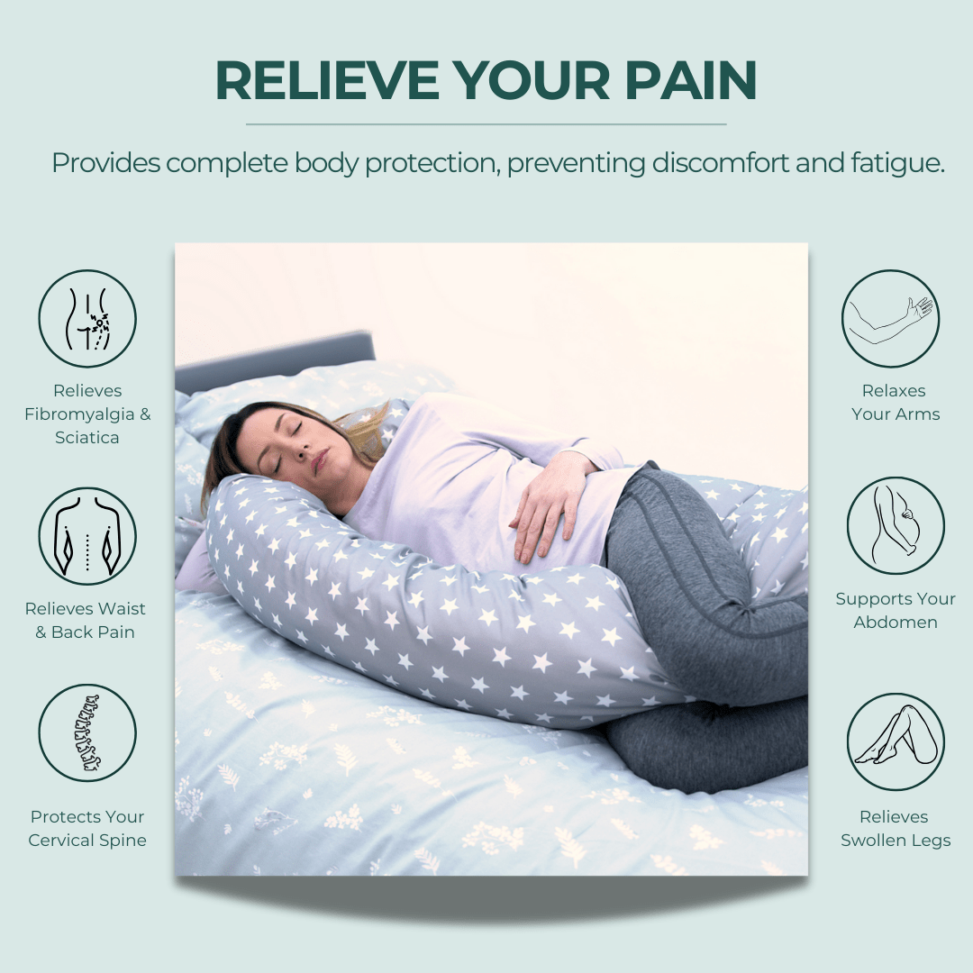 9 Ft Maternity Pillow And Case - White