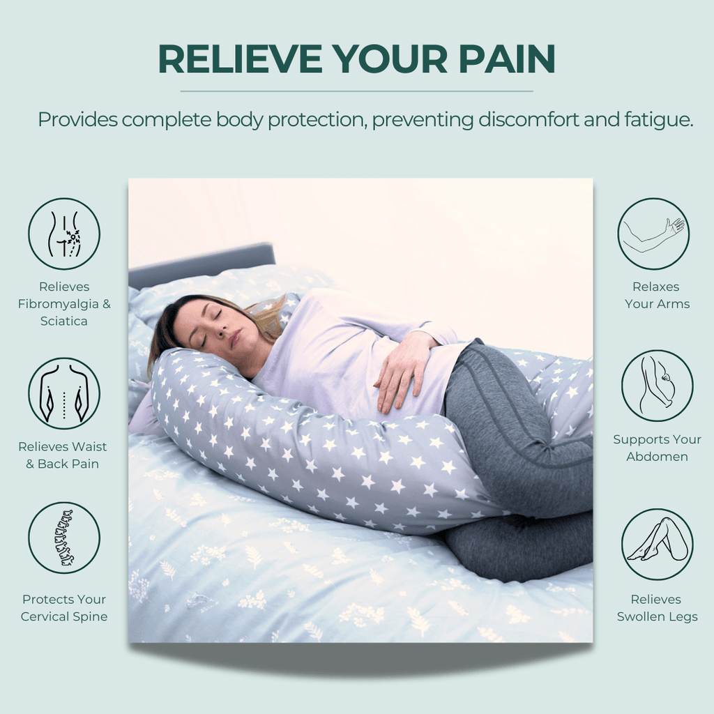 9 Ft Maternity Pillow And Case - Light Pink