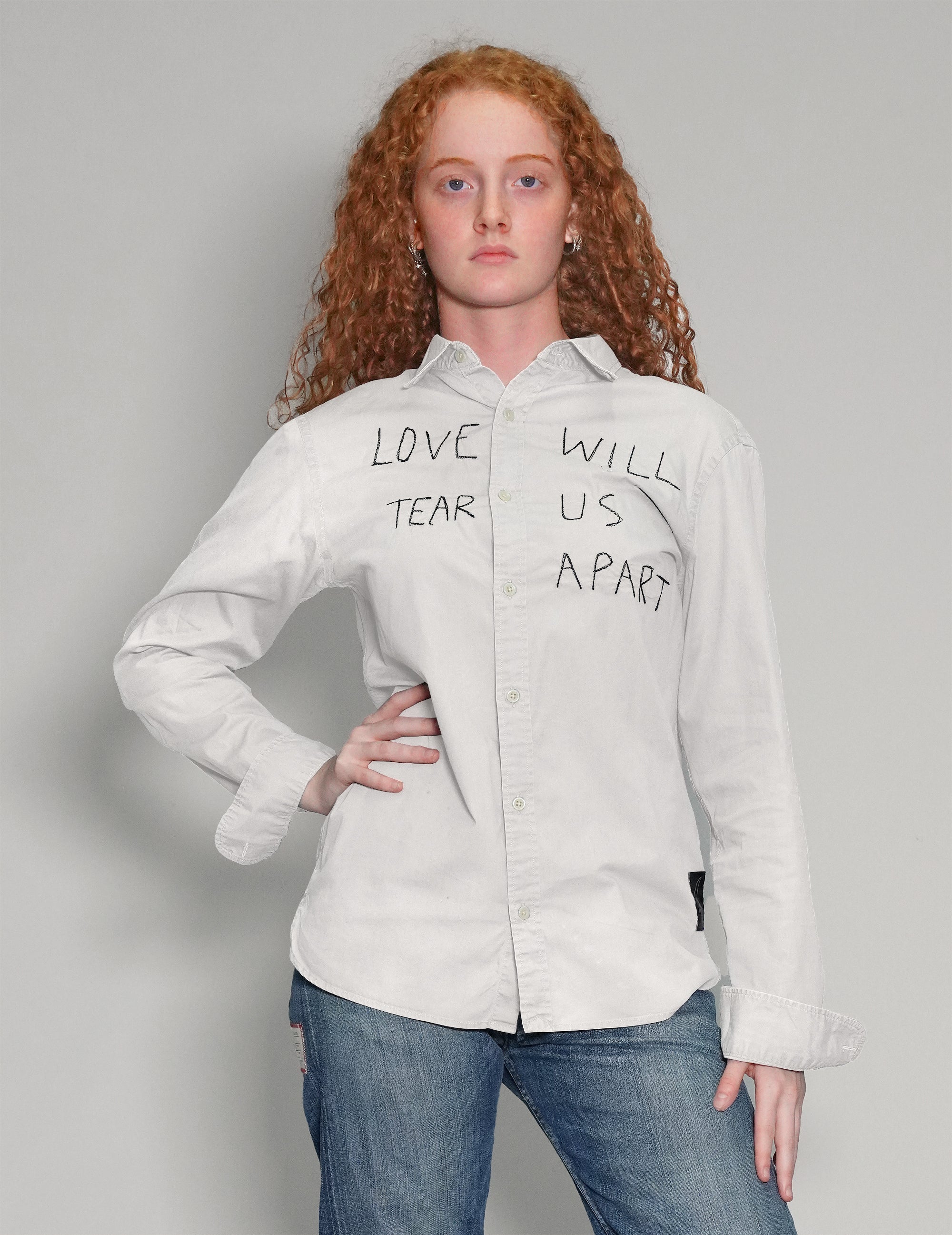 'Love Will Tear Us Apart' White Shirt