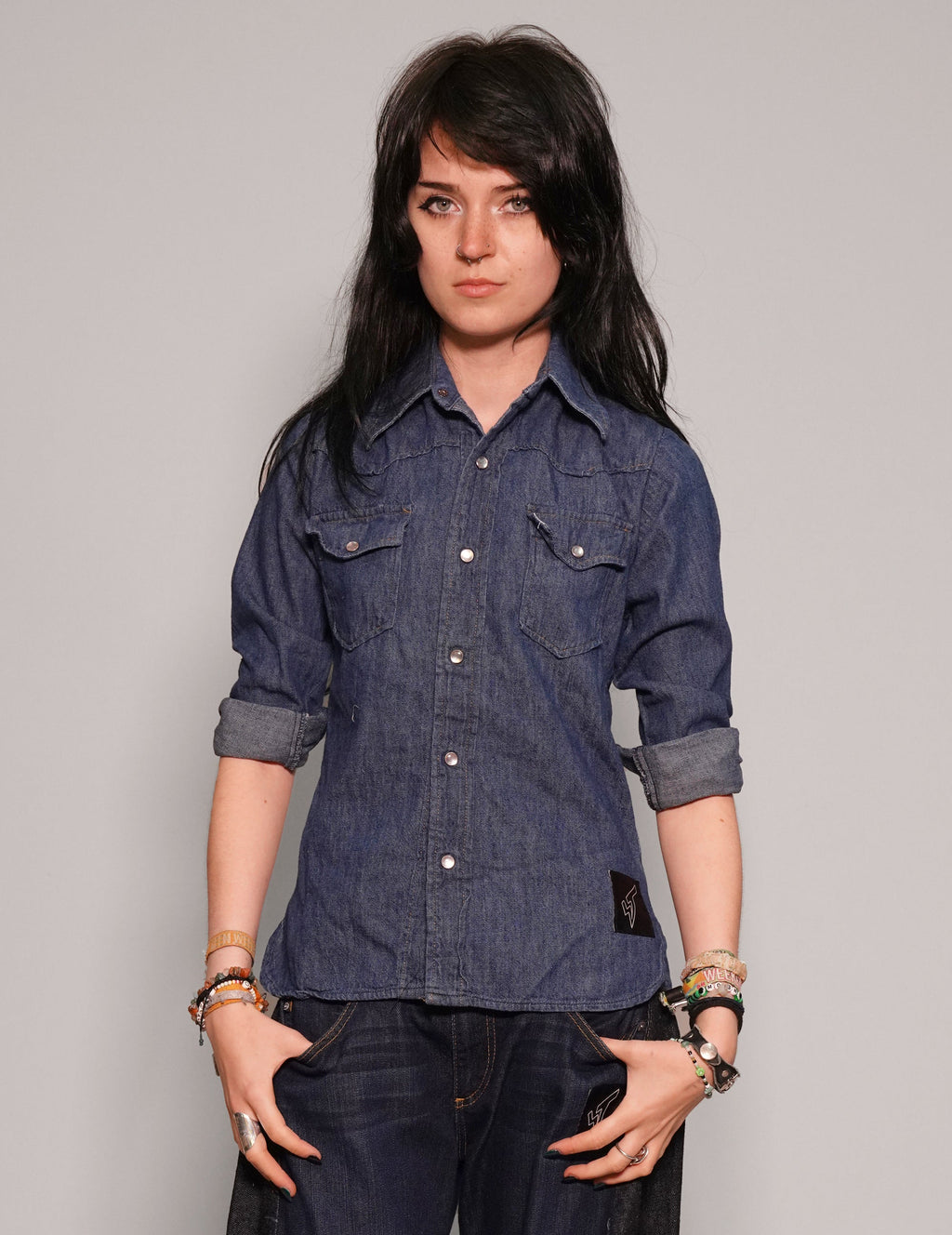 Party Back Shirt - Slim Fit - Black Sequin