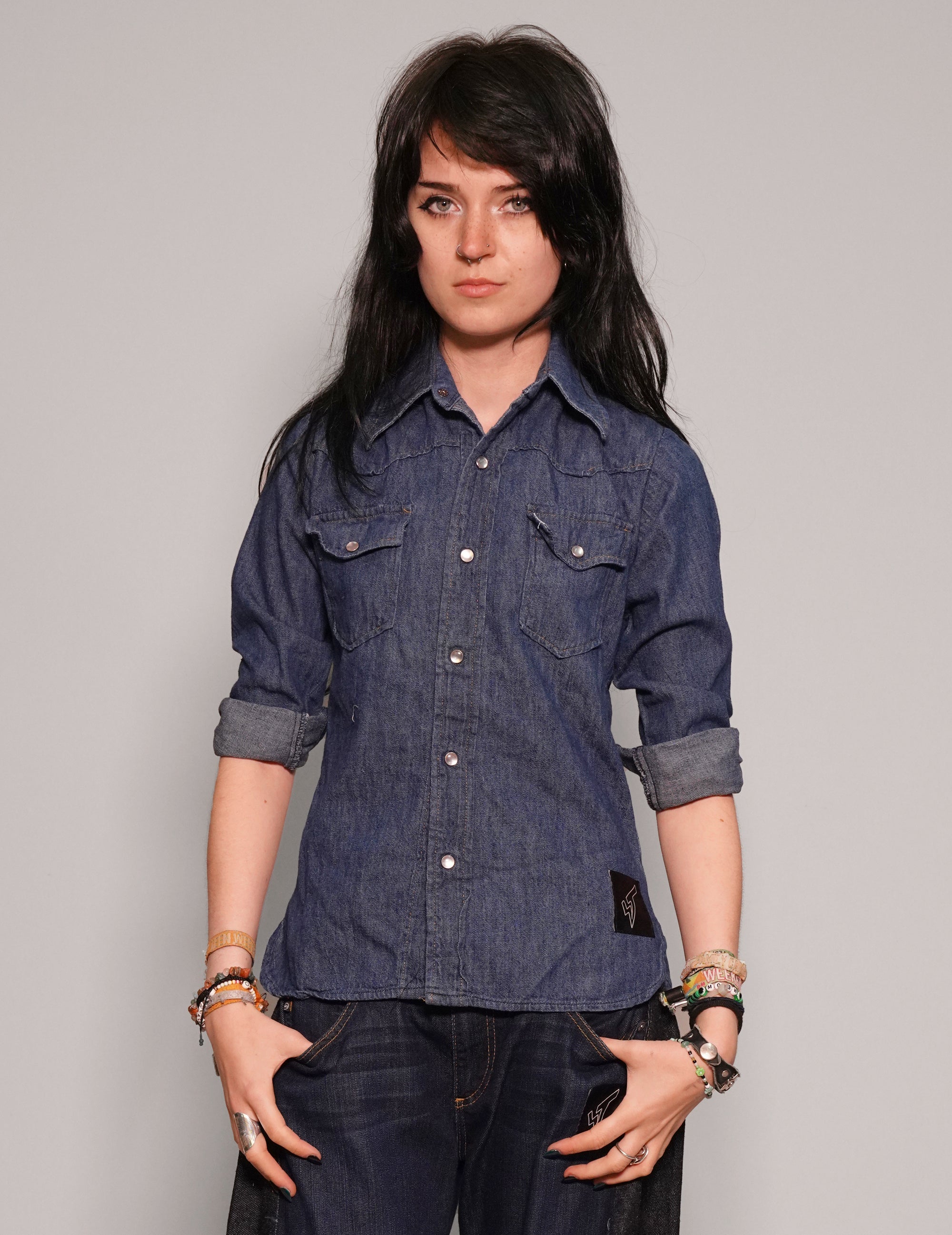 Party Back Shirt - Slim Fit - Black Sequin