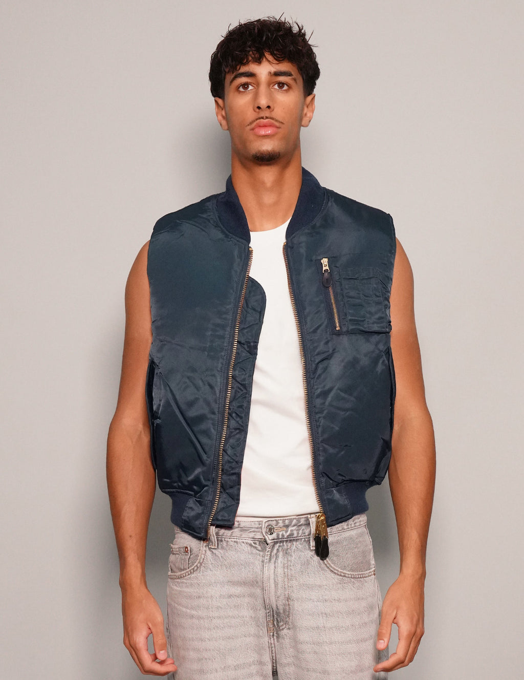 'Saint' Bomber Gilet in Navy