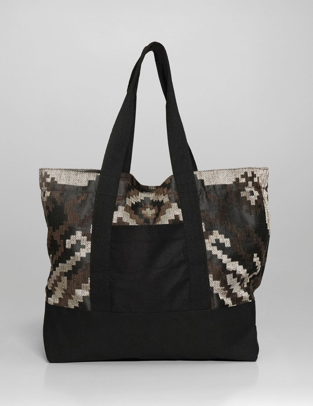 ST Holdall Bag - Geometric Cotton Jacquard in Brown