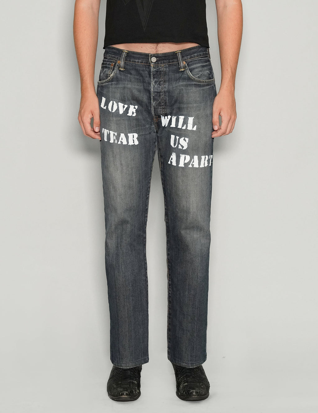 'Love Will Tear Us Apart' Jeans in Indigo