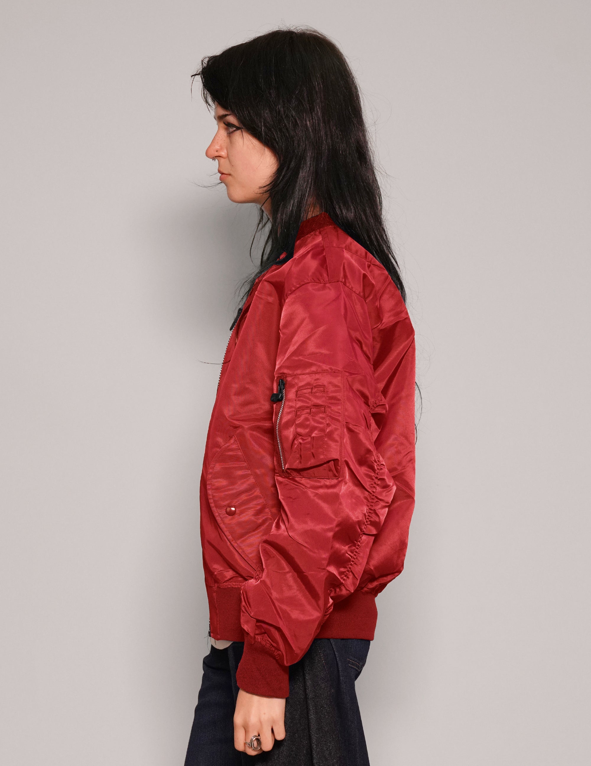 MA-1 Light Weight Bomber Jacket in Red