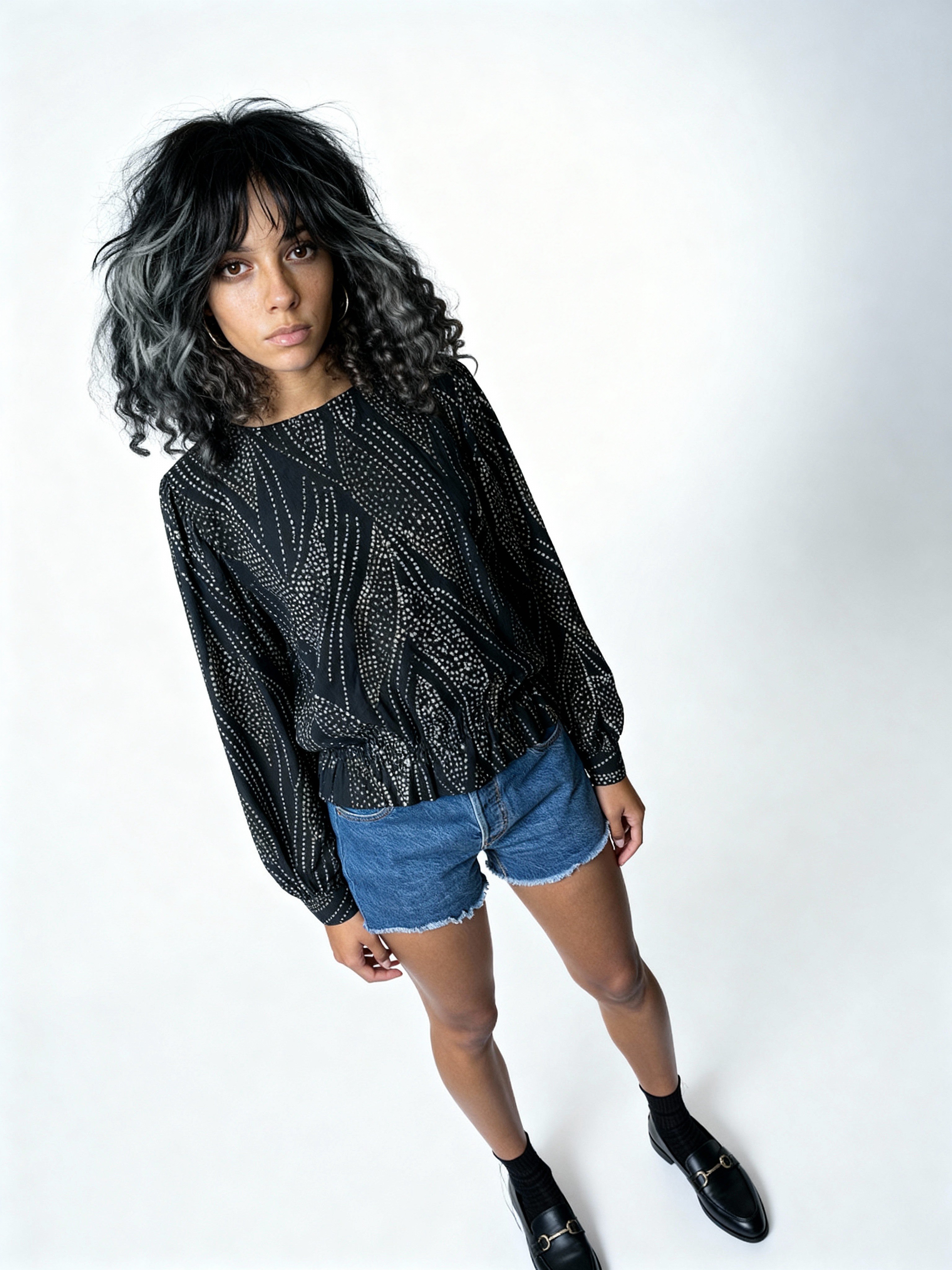 Incredible 1980's Vintage Black Diamante Top UK 8 - 12