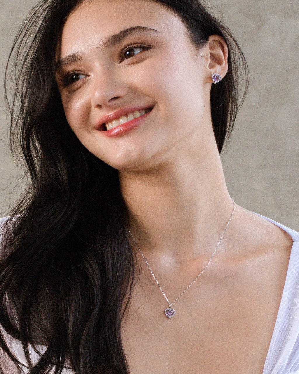 Purple Heart Lavender Amethyst Set in Sterling Silver