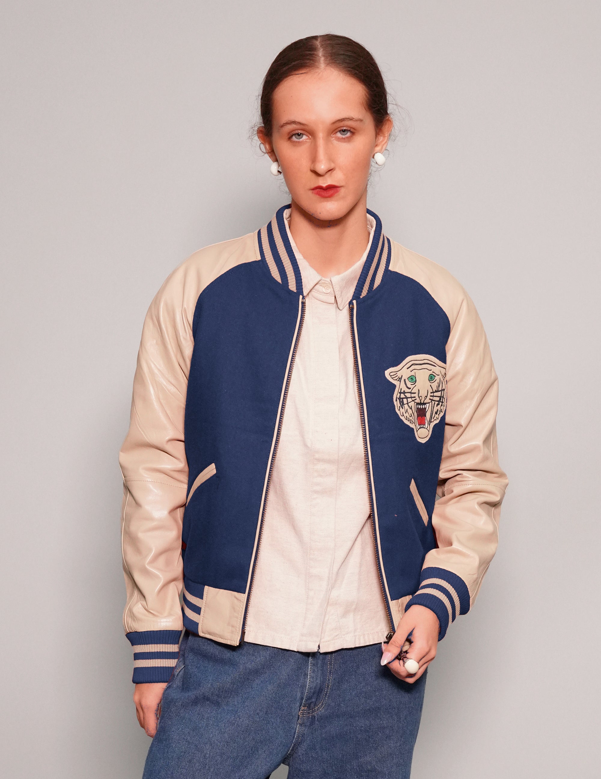 IMMORTAL Varsity Bomber Jacket - Blue