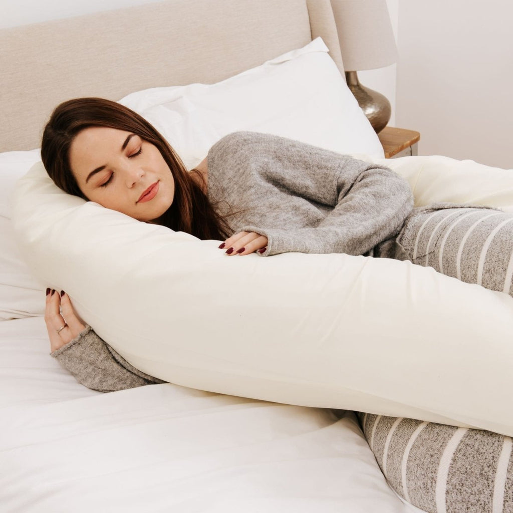 9 Ft Maternity Pillow And Case - Cream