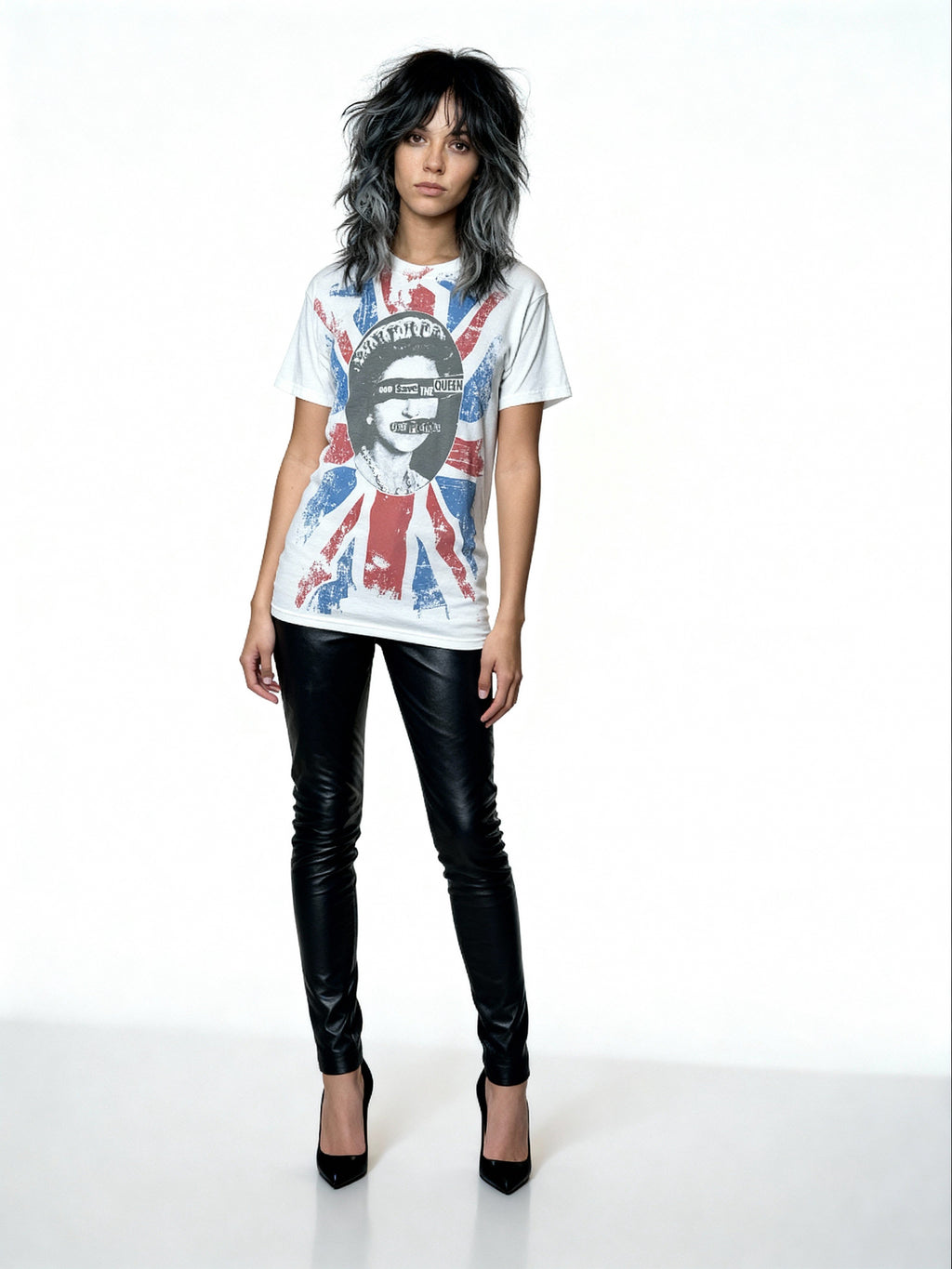 Vintage 1990's God Save The Queen - Sex Pistols Rock / Band T Shirt UK 8 - 12