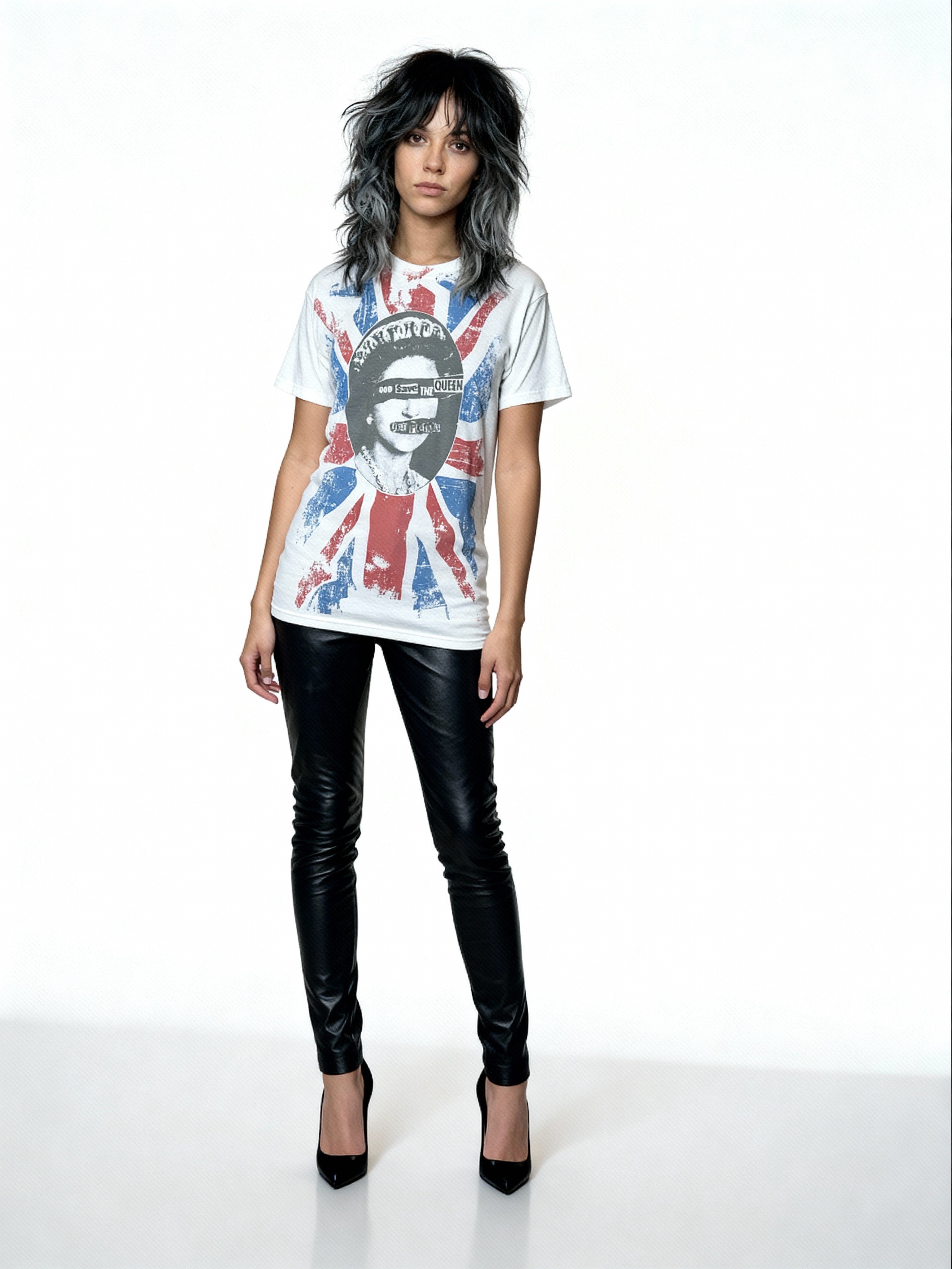 Vintage 1990's God Save The Queen - Sex Pistols Rock / Band T Shirt UK 8 - 12