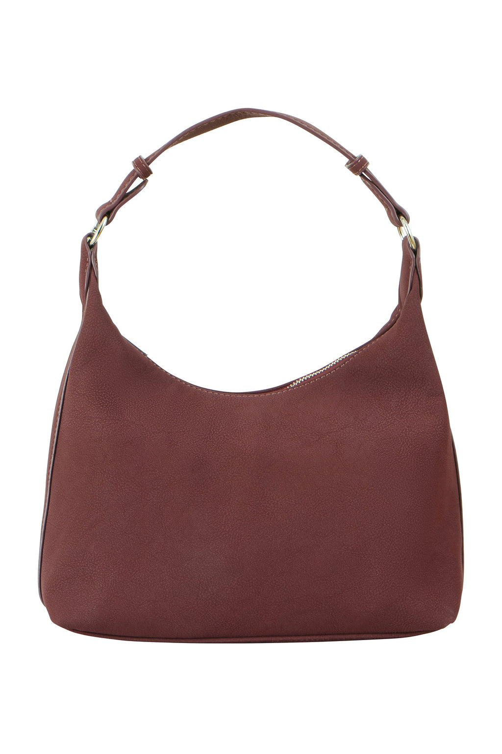 Yumi Burgundy Shoulder Bag With Buckle Strap