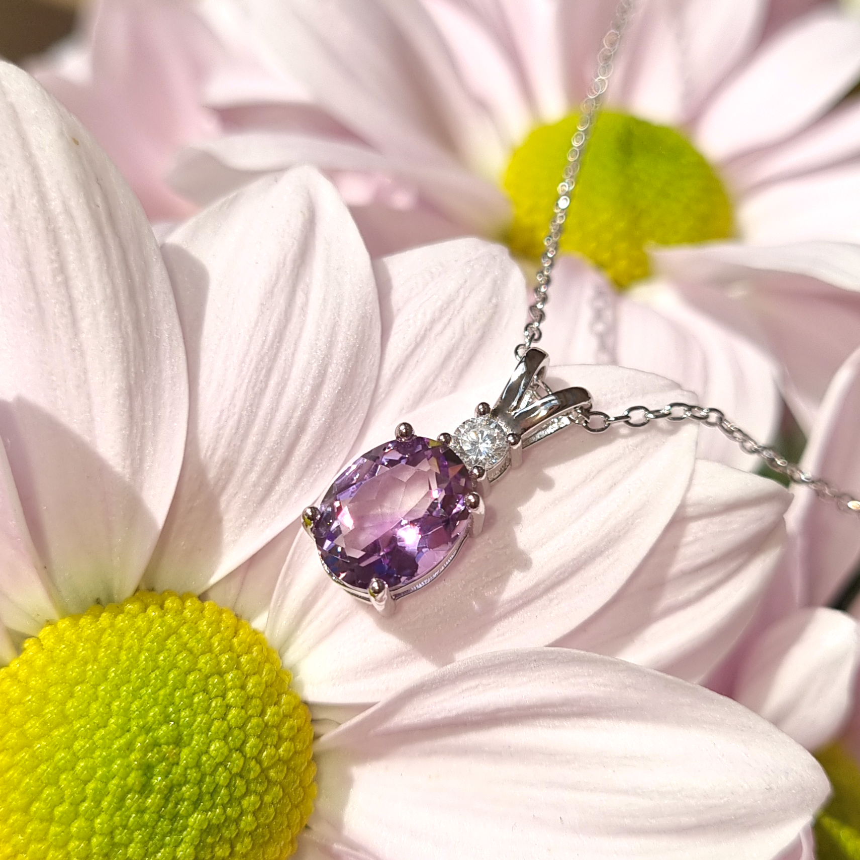 Complete Set - Amethyst Jewellery Set in Sterling Silver