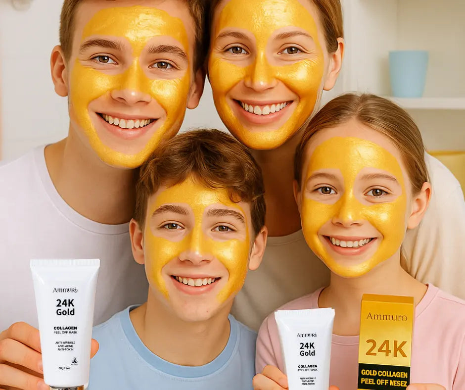 Ammuri 24K Gold Peel-Off Face Mask – Deep Cleansing & Brightening Pore Minimiser (60ml)