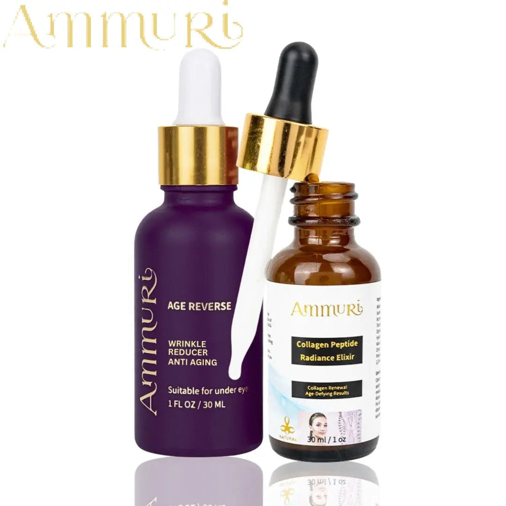 Ammuri Advanced Anti-Ageing & Collagen Peptide Serum Duo | Hydrating & Radiance Boosting Skincare Set