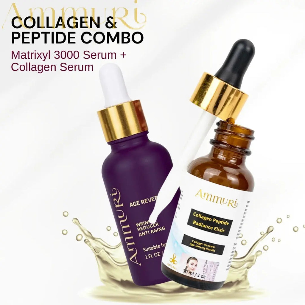 Ammuri Advanced Anti-Ageing & Collagen Peptide Serum Duo | Hydrating & Radiance Boosting Skincare Set
