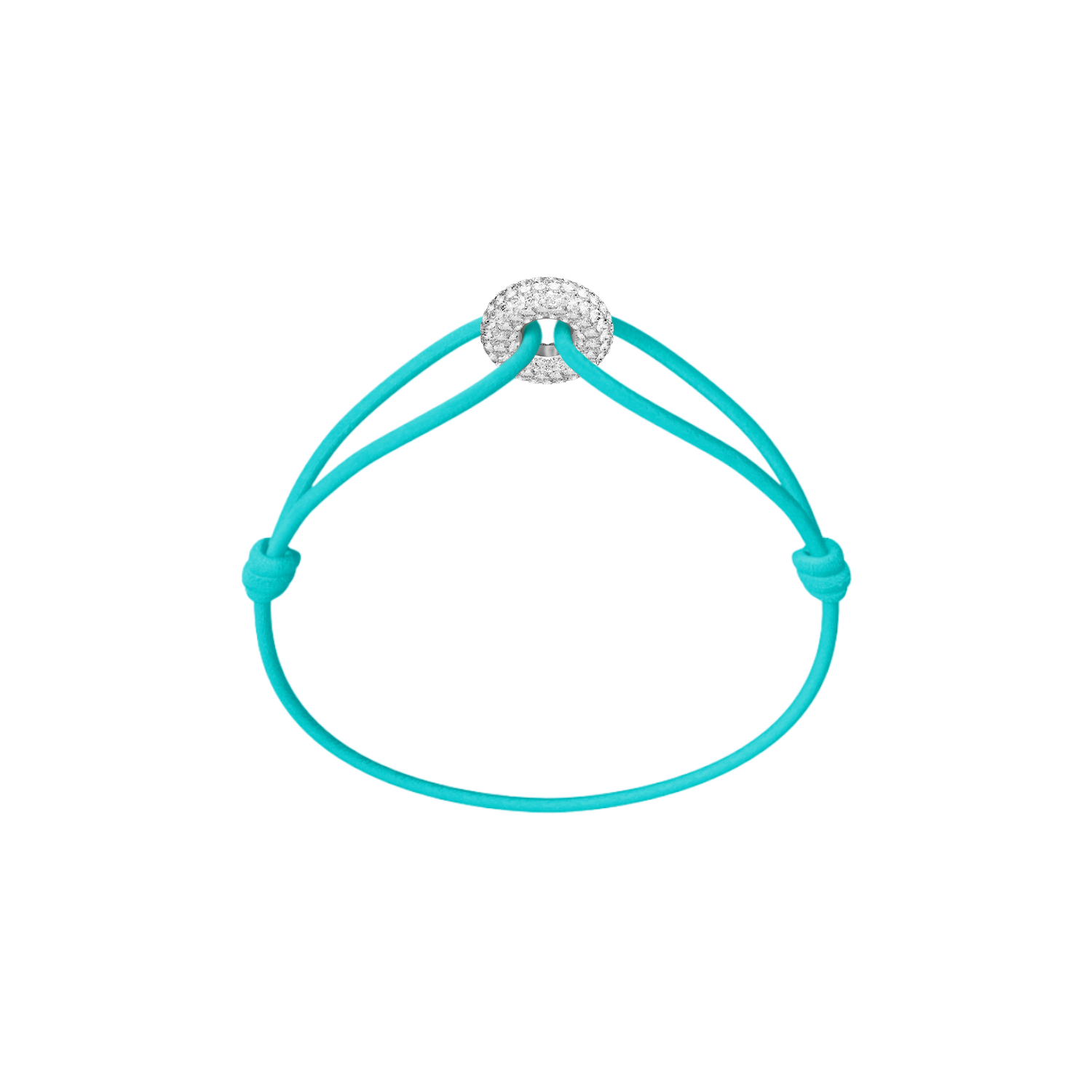 Mini Silver Soho Pavé Cord Bracelet