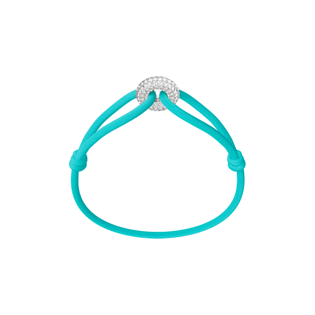 Silver Soho Pavé Cord Bracelet