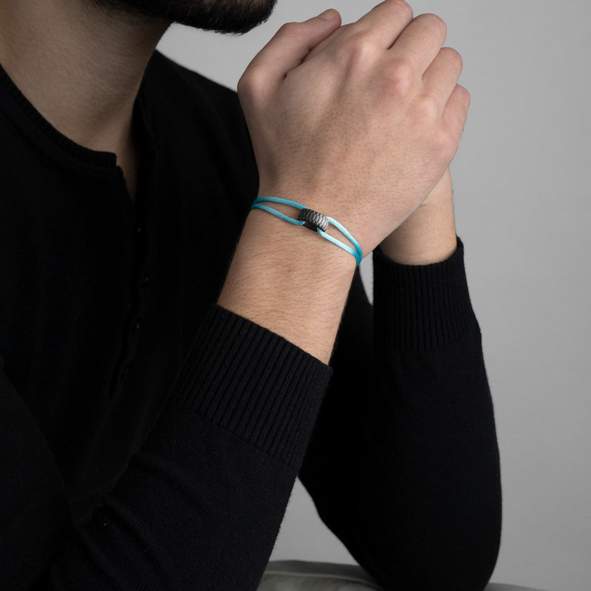 Carbon Regent Cord Bracelet