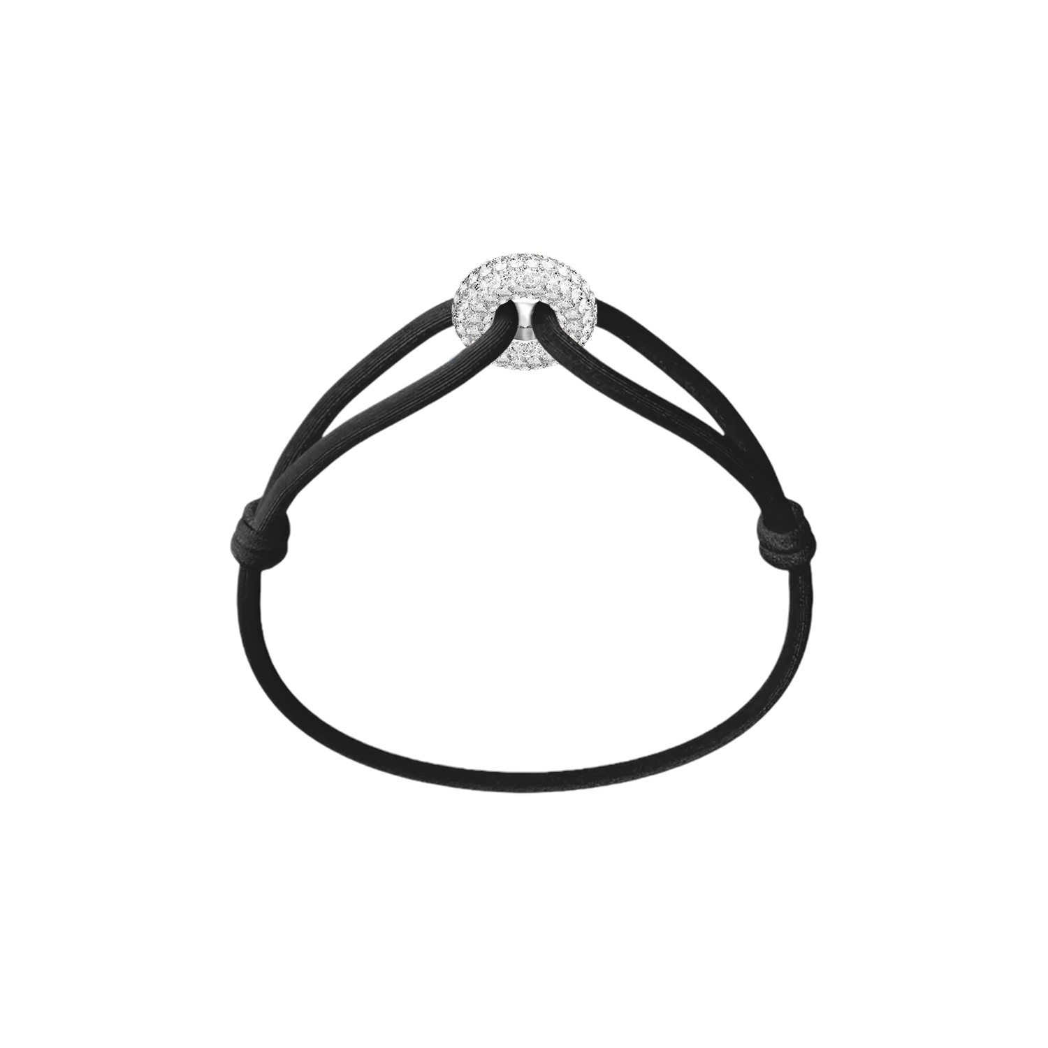 Silver Soho Pavé Cord Bracelet