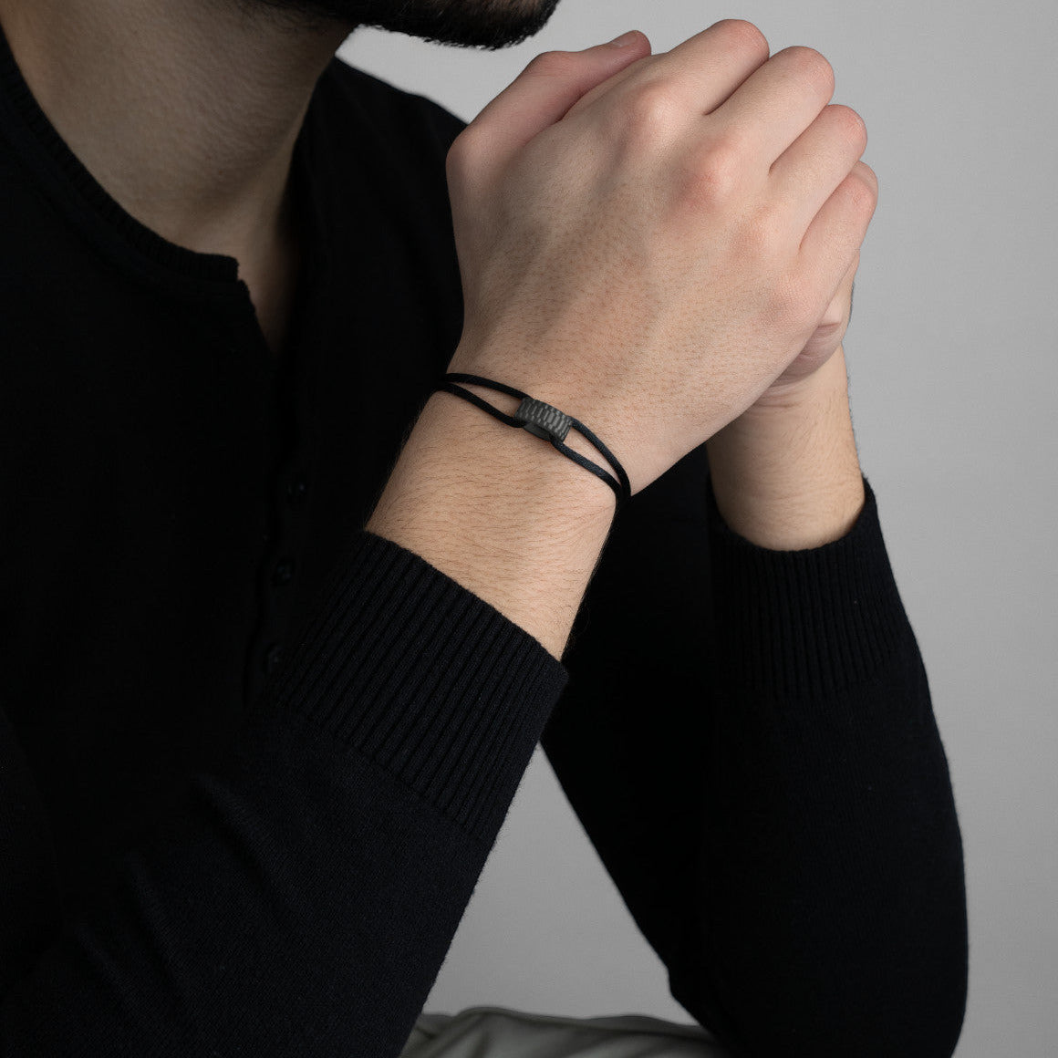 Carbon Regent Cord Bracelet