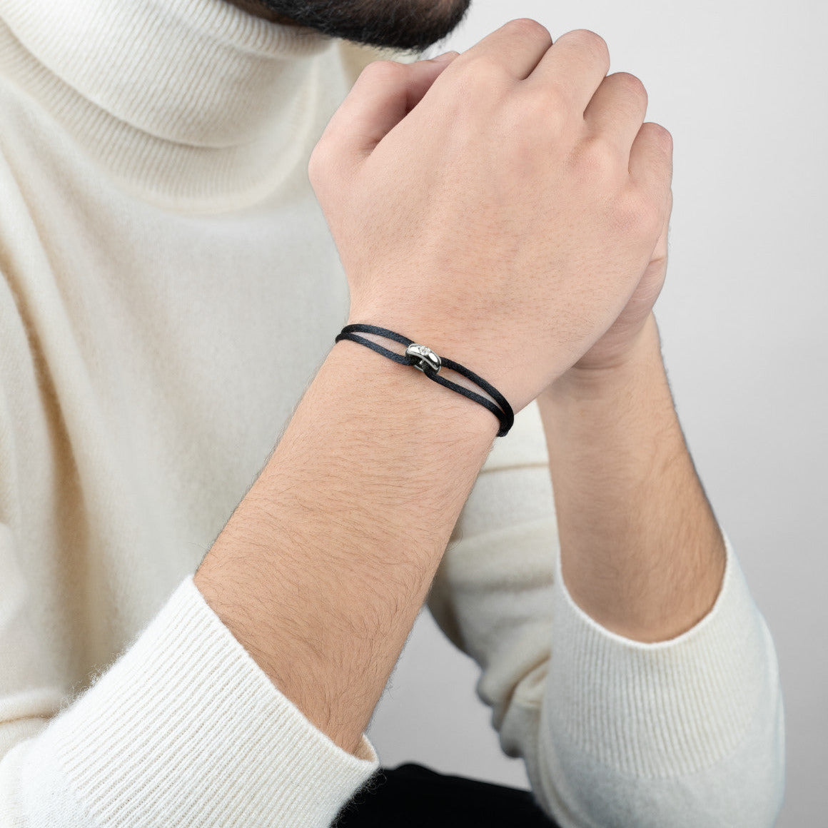 Silver Soho Diamond Cord Bracelet