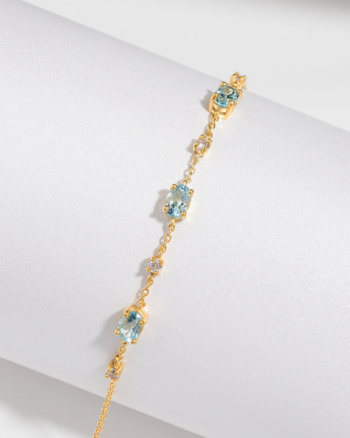 Blue Topaz Bracelet in 18k Gold Vermeil