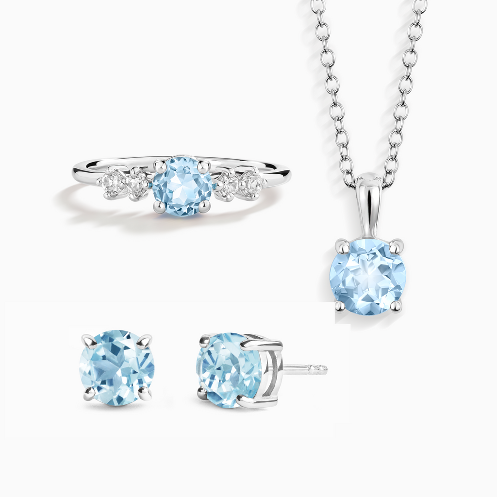 Blue Topaz Everyday Jewellery Gift Set in Sterling Silver
