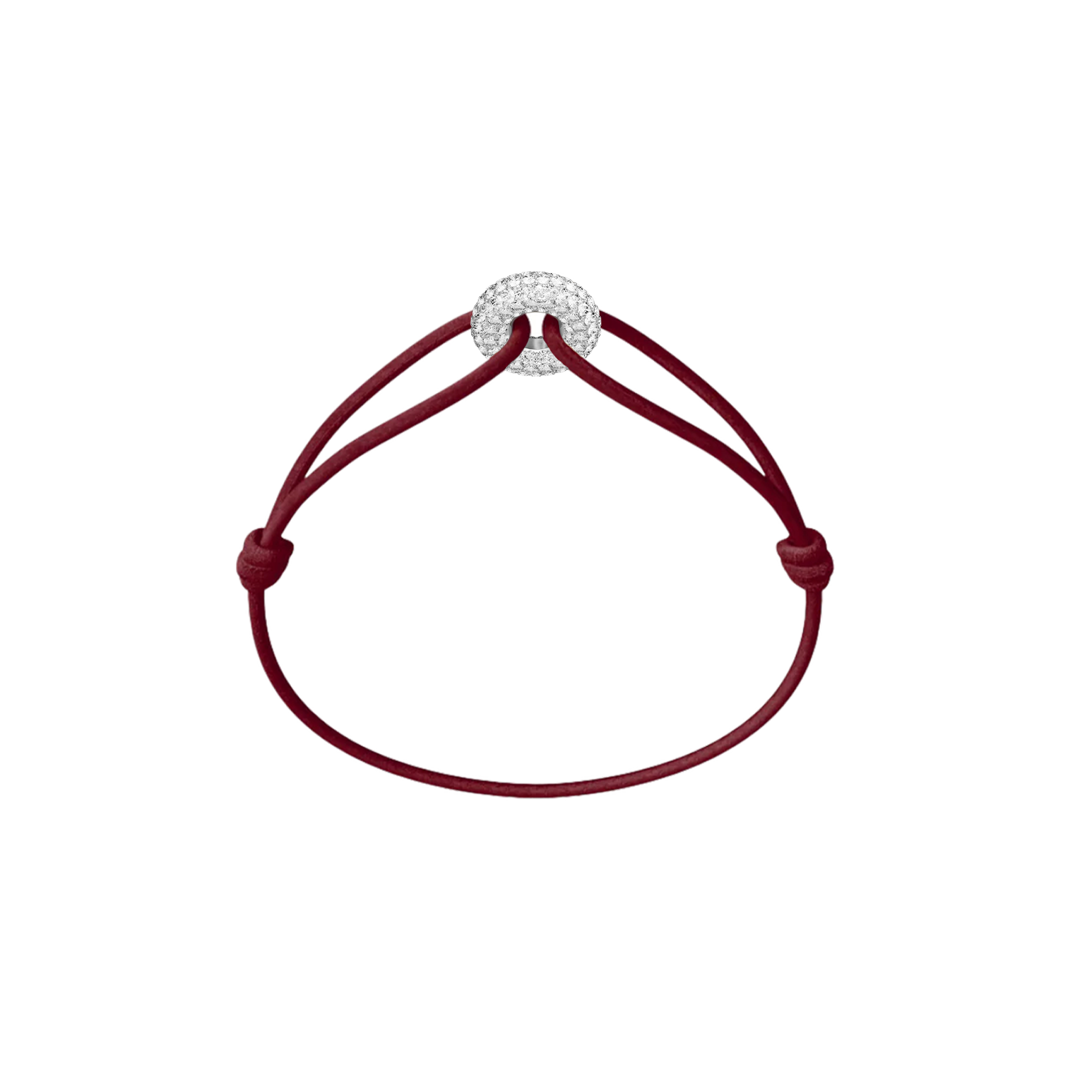 Mini Silver Soho Pavé Cord Bracelet