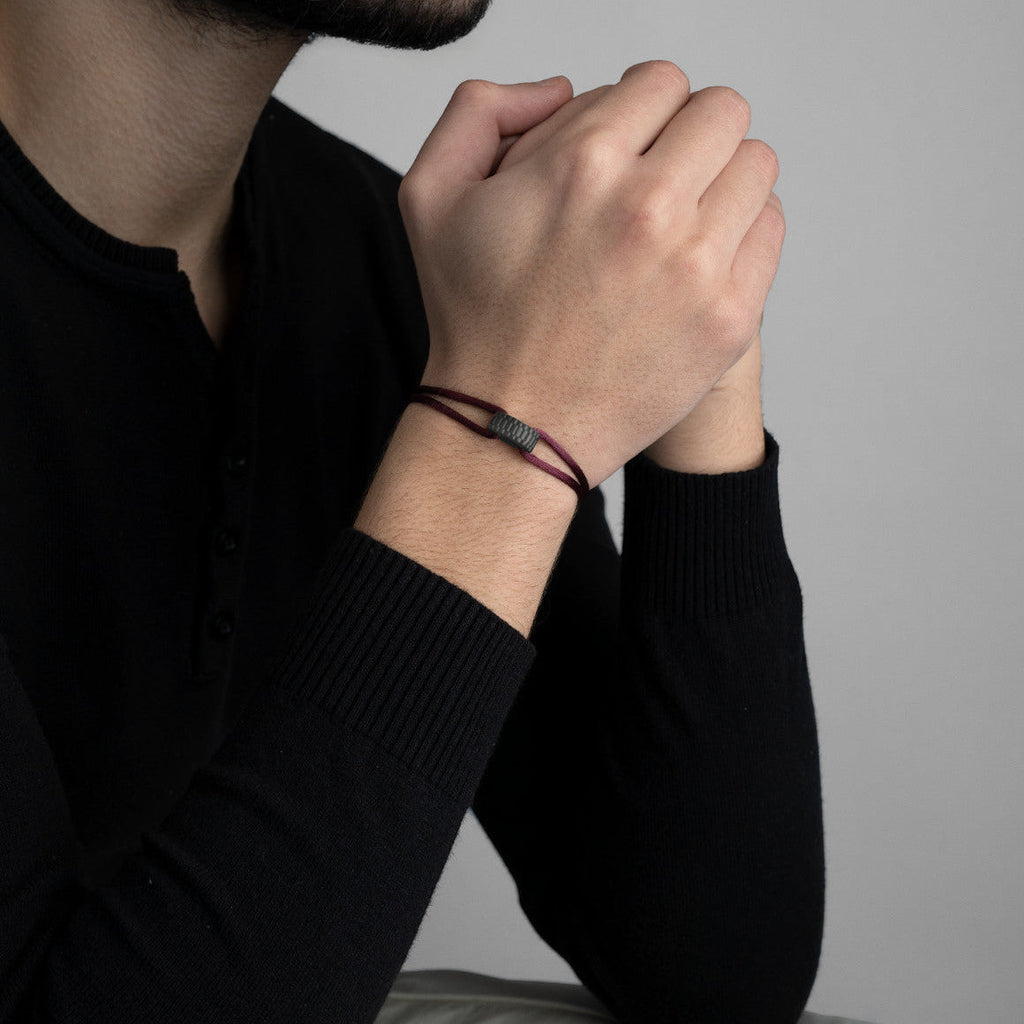 Carbon Regent Cord Bracelet