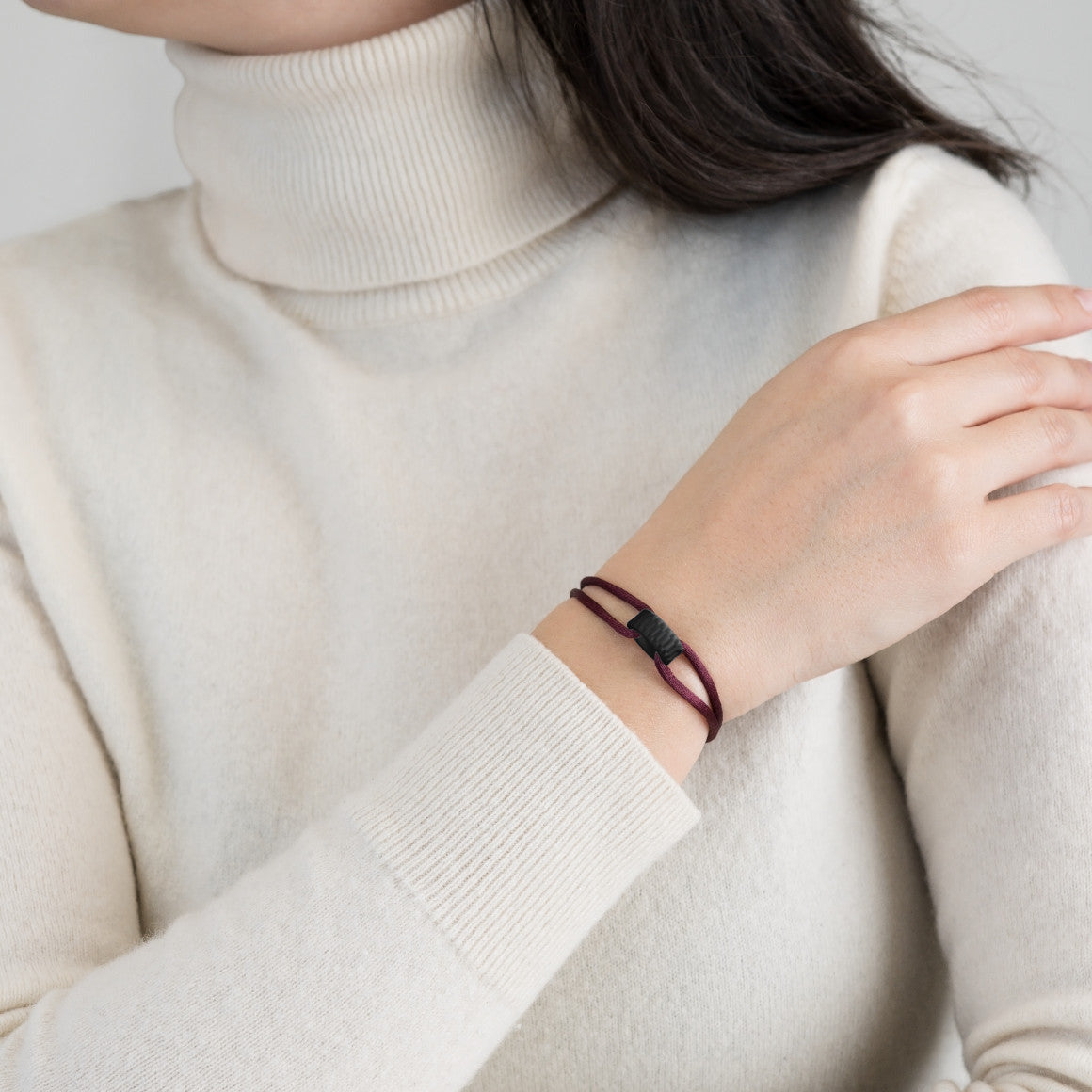 Carbon Regent Cord Bracelet