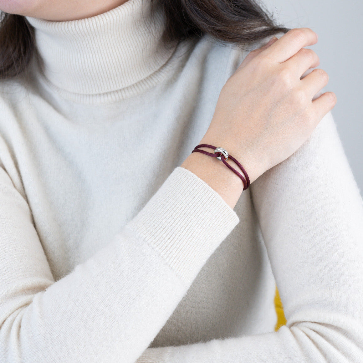 Silver Soho Diamond Cord Bracelet