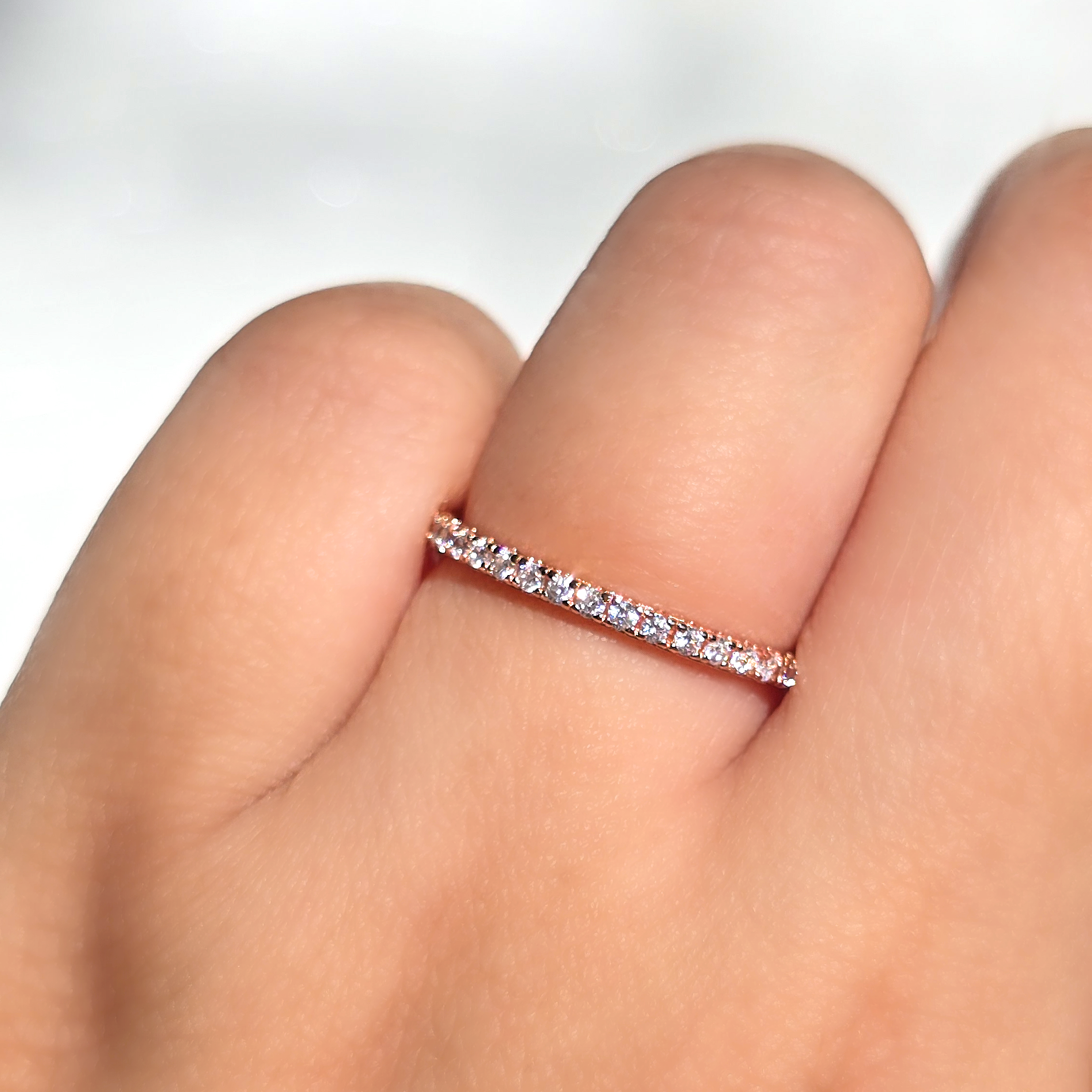 Classic Eternity Ring (1.8 mm) in 18k Rose Gold Vermeil