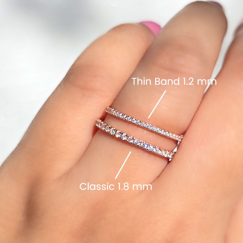 Classic Eternity Ring (1.8 mm) in 18k Rose Gold Vermeil