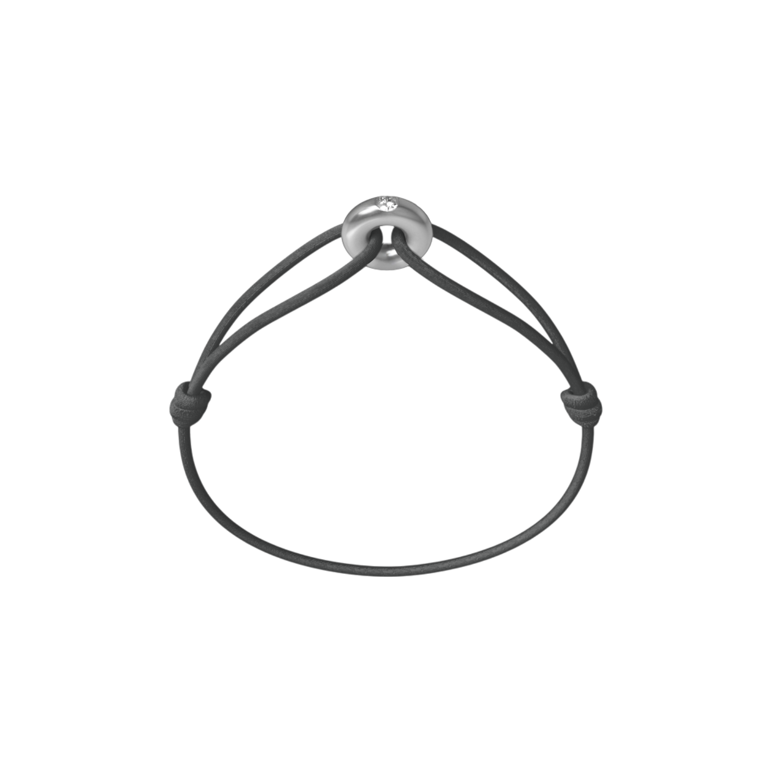 Mini Silver Soho Diamond Cord Bracelet